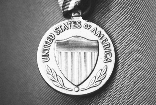 a photo of an american army medal